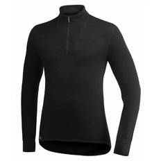 Woolpower Zip Turtleneck 200: Black / Medium