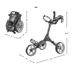 CaddyTek CaddyLite Compact - Golfvagn med 3 Hjul