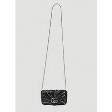 Gucci Gg Marmont Super Mini Shoulder Bag - Frau Schultertaschen Black One Size