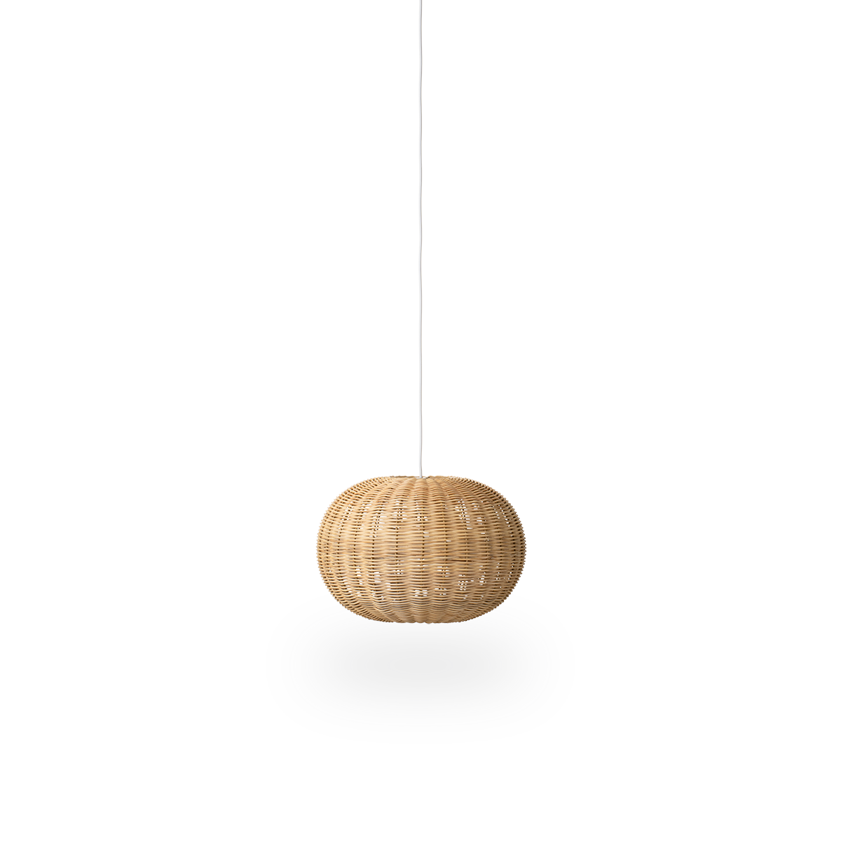 Tangelo Lampeskærm Ø37 cm | Lille - Natural core weave | Iron frame