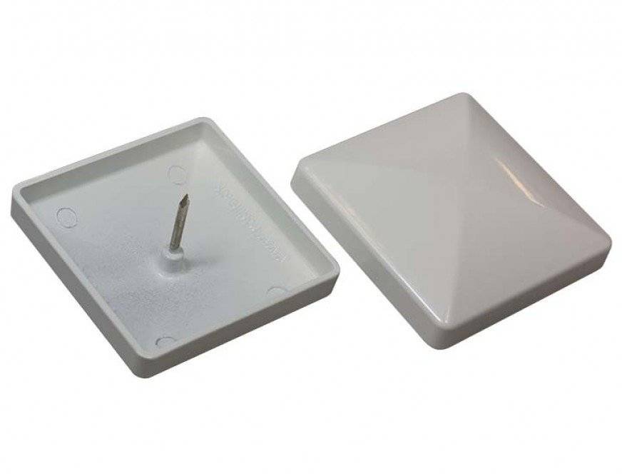 CAP Stolpehatte Hvid 76x76mm – Outlet