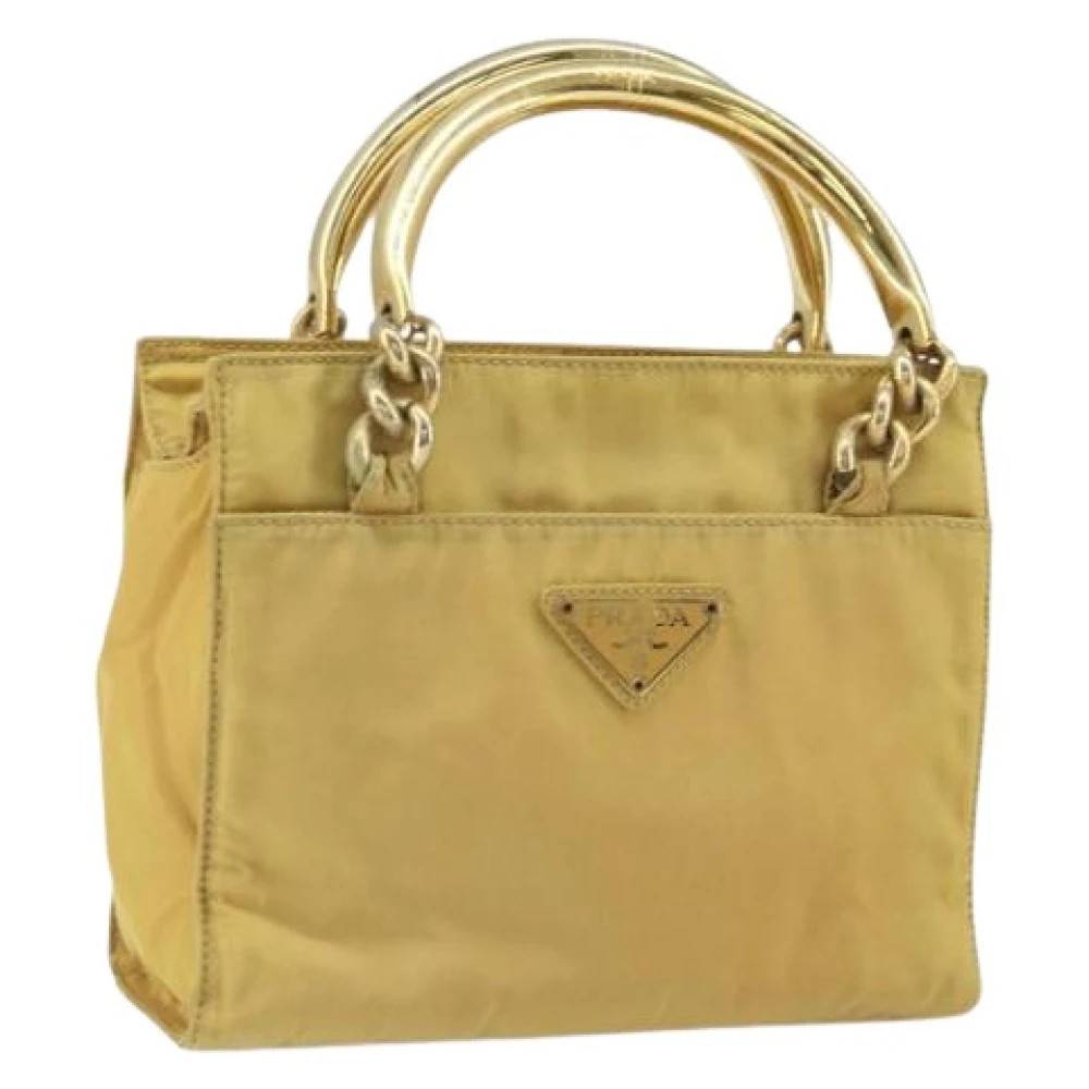 Prada Vintage Pre-owned Vintage Håndtaske - Vintage - Dame - Gul - ONE SIZE - Nylon