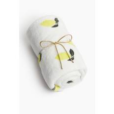 H&M Home - Mønstret fleeceplaid - Hvid - size: 100x150