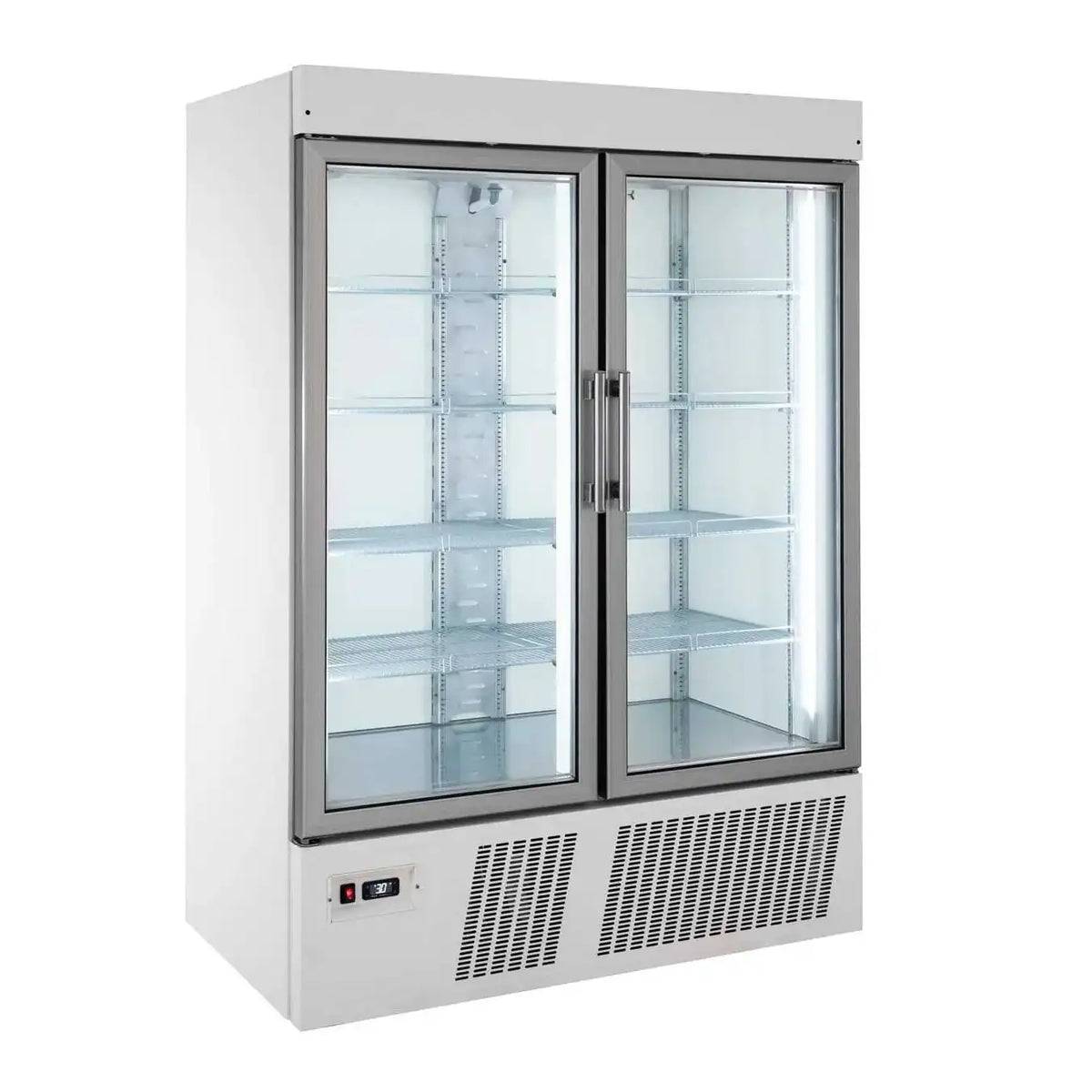 BAMBAS FROST UPF 137 Displayfrys 2 Dörrar Ventilerad - Vit