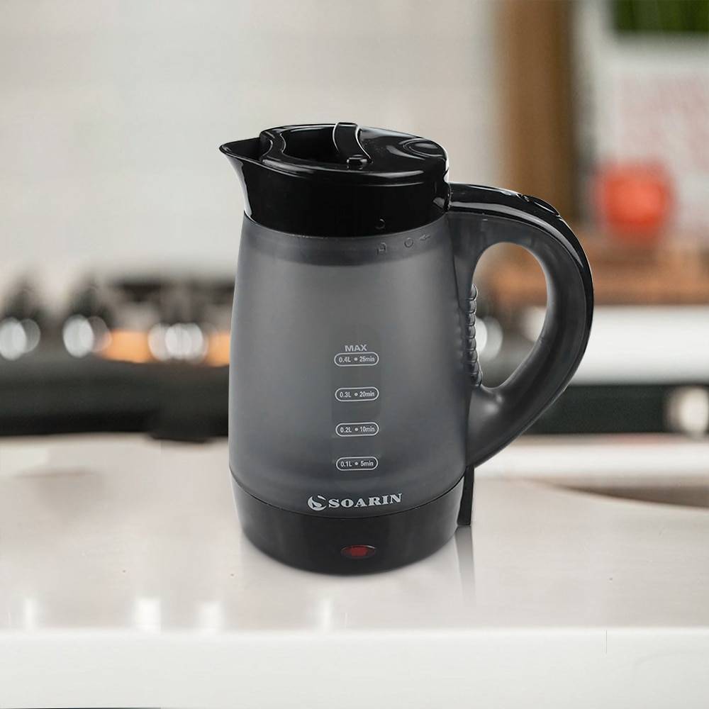 0.4l mini vattenkokare tekanna pp plast bärbar resa 600w liten el vattenkokare studenthem - Grön