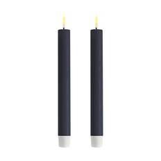 Deluxe Homeart Real Flame LED Kronelys - 2 stk. - H 24 cm - Stearin - Royal blue