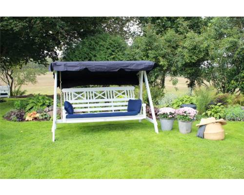 Hammock EDEN WOOD Holmsund 3-sits vit utan dynor & tak