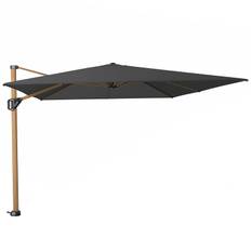 Challenger T¹ premium hängparasoll teaklook/Faded black 400x300 cm - Svart/Träfärg