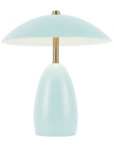 POPPY Opladelig trådløs 12V bordlampe i stål H27 cm 3W - Cerulean lyseblå
