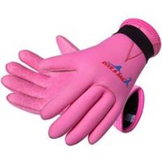 Dyka och segla barn simma dykhandskar 3mm skydd av handflator i neopren håll varma anti-rephandskar för vattensporter för barn - Rosa / Xl (12-14y)