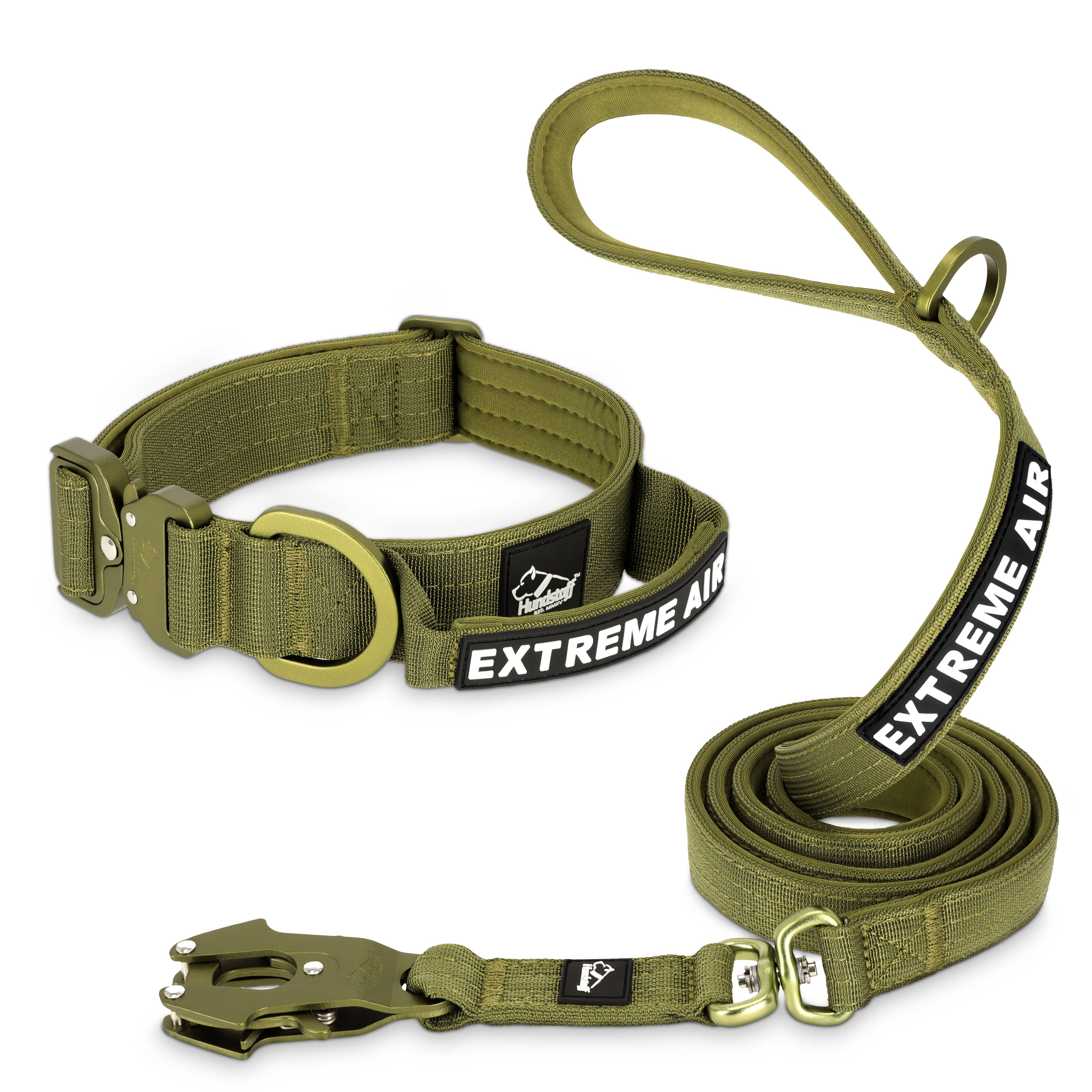 Extreme Air Set Army Green - Lätt och slitstarkt hundset - Storlek M - halsomkrets 38-46cm