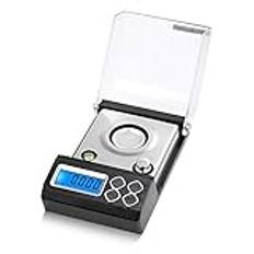 High Precision Professional Digital Milligram Scale 20g/0.001g Mini Electronic Balance Powder Scale Gold Jewelry Carat Scale Digital Weight with Calibration Weight Tweezer and Weighing PanJIANNI