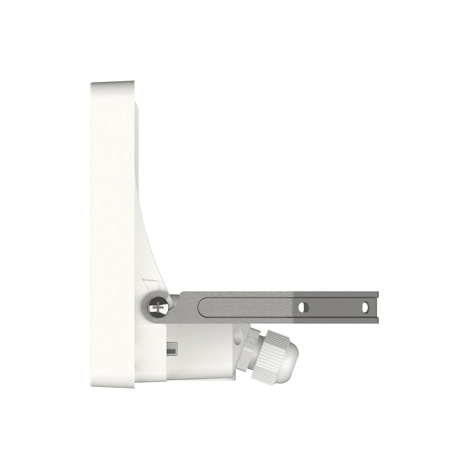 Theben LED-utomhusstrålare theLeda B30 dual, vit, IP65, Vitt / opal, Aluminium / grå / zink, LED-utomhuslampa