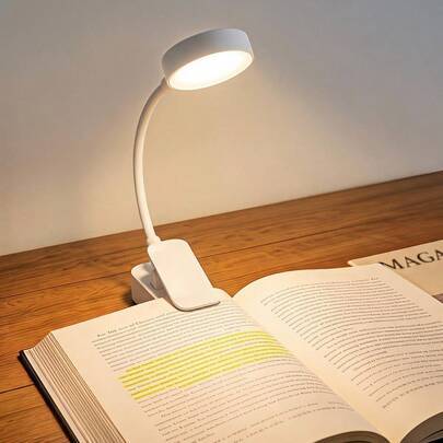 Clip-on läslampa, flexibel LED-boklampa för sängbordet, bärbar batteridriven bokmärkeslampa för nattläsning (batteri ingår ej) (Battery Type (non-rechargeable))