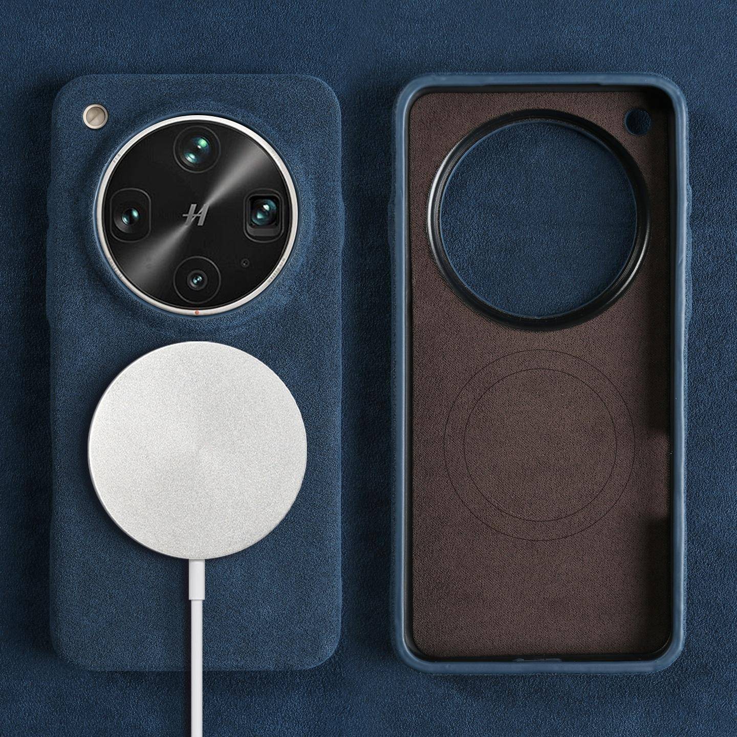 Fulltäckande Magnetiskt Fodral för OPPO X9 Ultra X6 X7 x8pro för ALCANTARA Konstläder Superbil Mocka Telefonfodral