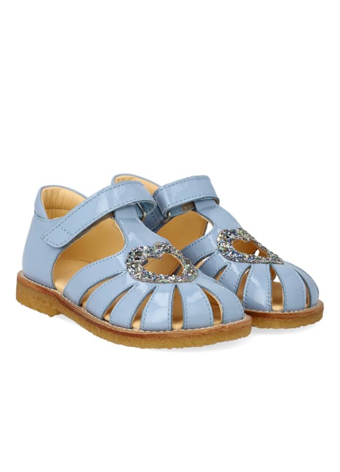 Angulus Sandal Hjertesandal med glitter Sky Blue 29