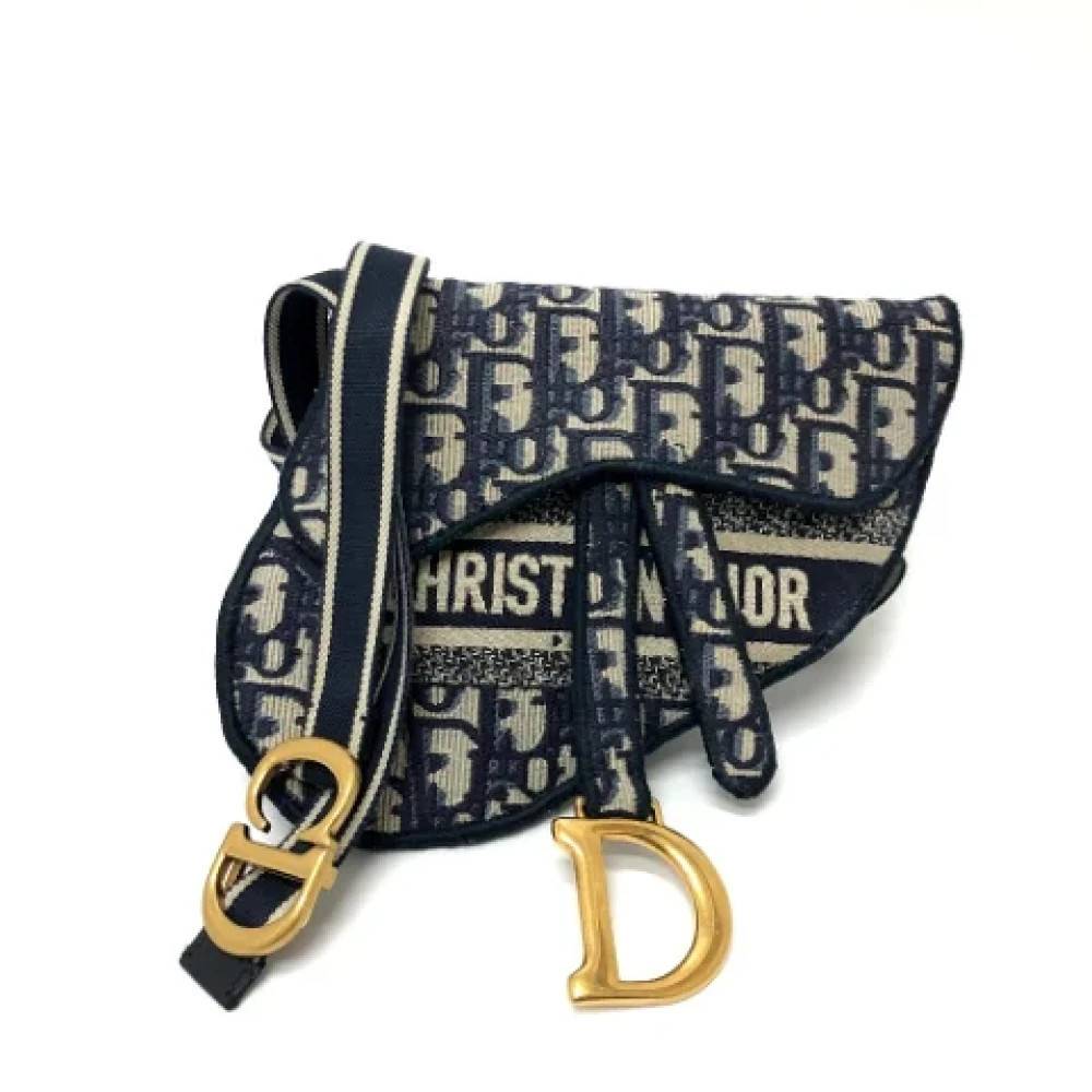 Dior Vintage Pre-owned Stof dior-tasker - Vintage - Dame - Blå - ONE SIZE - Uld