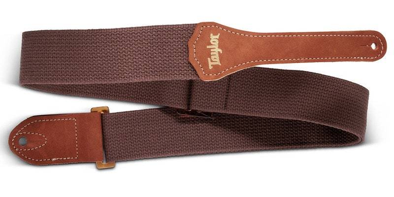 Taylor GS Mini Guitar Strap Cotton 2" Chocolate Brown