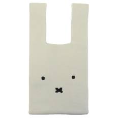 Marimo Craft Miffy Knit Tote W200 x H400 x D100mm Bag, Face, Ivory, (DBM-2640)