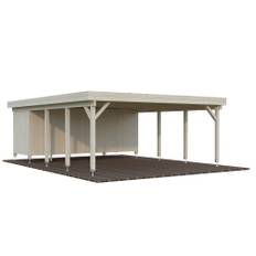 Palmako Karl carport med redsskabsrum ubehandlet 40,6 m2