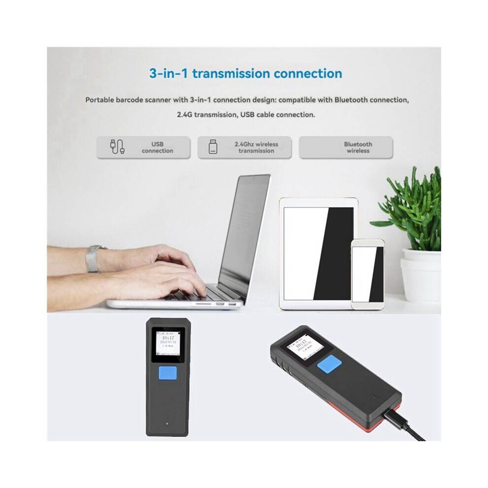 Wireless QR Code Scanner Portable Barcode Scanner Barcode Warehouse Express Barcode Scanner M9L 1D Laser