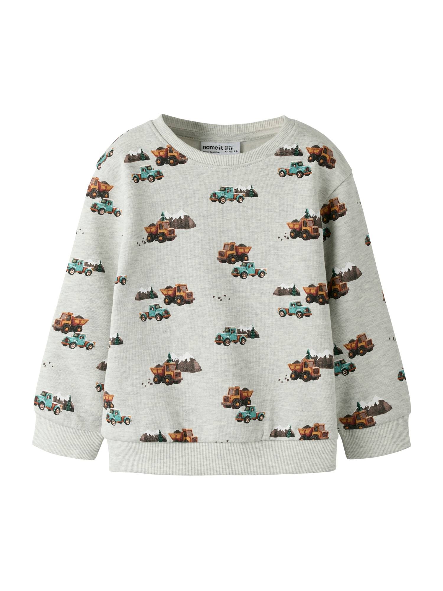 NAME IT Sweatshirt 'NMMONIKIAN'  brun / cognac / grå / mint