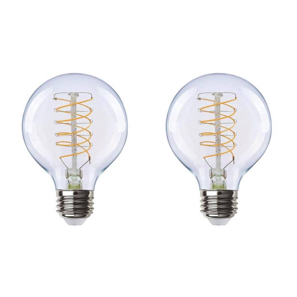 G25LED glødelampe 6,5W 500lm klar hvid 2-pak