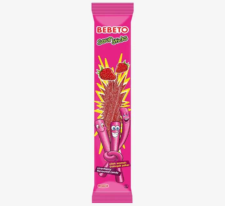 BEBETO SOUR STICKS JORDGUBB