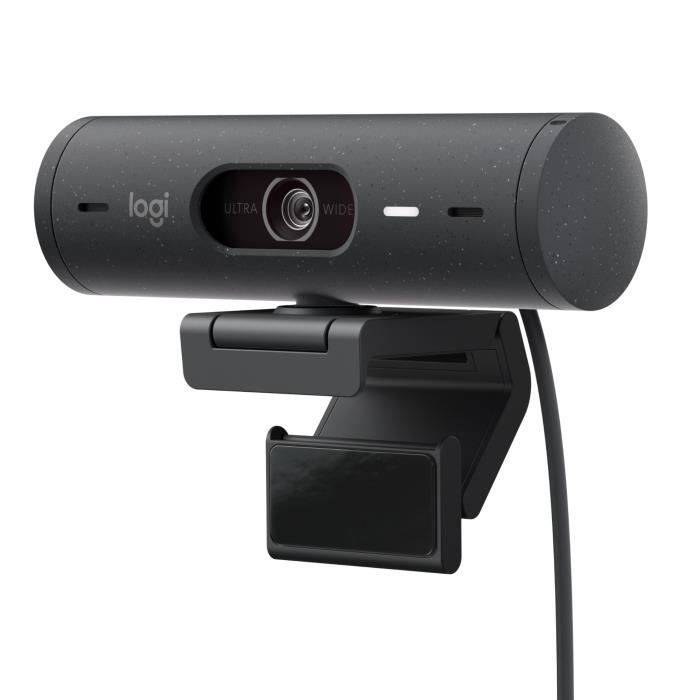 Webcam - Full HD 1080p - Logitech - Brio 500 - Built-in microphone - Graphite
