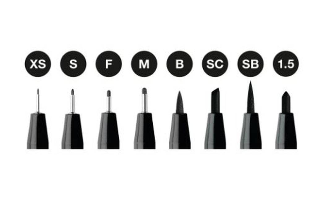 Faber Castell Pitt Artist Pen - B: Brush Tip – fleksibel penselspids til varierede og dynamiske streger.