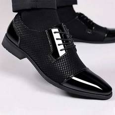 Men's Dress Shoes Casual Shoes Business Formal Low Top Lace Up Shoes(Please Choose One Size Down ) - Black - CN40,CN41,CN42,CN43,CN44,CN45,CN46,CN47,CN48