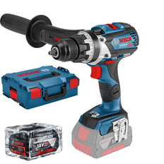 BOSCH GSR 18V-110 C Bore-/skruemaskine 110Nm, brushless + L-Boxx (ingen oplader i sættet) +1x batteri Li-Ion, 18V, 5Ah