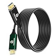 Thsucords 8K HDMI Fiberoptisk Kabel 100M, Höghastighets HDMI 2.1 Kabel Stöder 48 Gbps 8 K @60 Hz 4K @120Hz Dynamic HDR HDCP 2.2 och 2.3 eARC för PS5, Xbox Series X, PC, TV