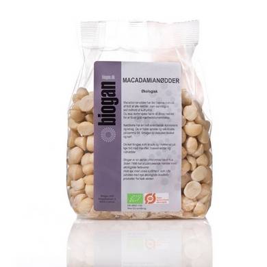 Biogan Macadamianødder rå Ø - 400 g.