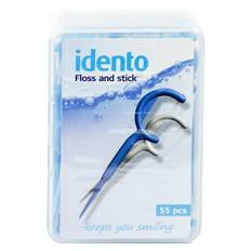 Idento Floss and Stick, TravelBox (blå)   55 stk.