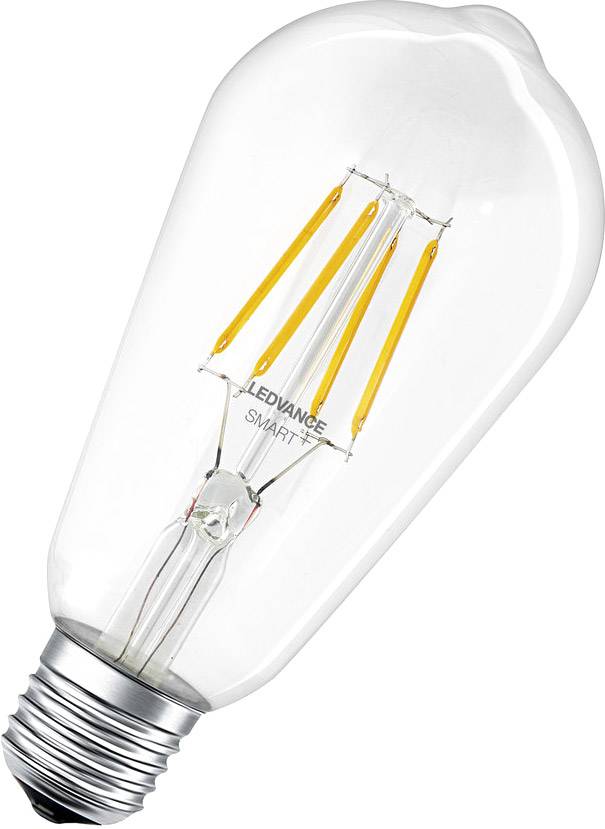 LEDVANCE Bluetooth SMART+ Filament Edison LED Lampe dimmbar (ex 60W) 6W / 2700K Warmweiß E27