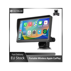 GEARELEC 7 Inch Car Radio Portable Wireless Apple CarPlay Android Stereo Multimedia Touch Screen
