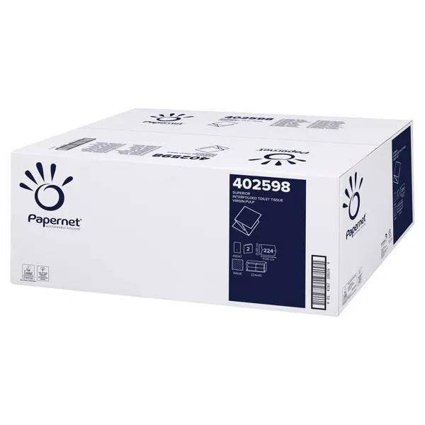 Papernet Toalettpapper ARK Interfold 2 lager W-vik 224 ark