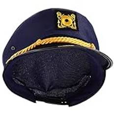 ifundom Båtkaptenhatt Broderad Sjömanhatt Cosplay Tillbehör För Fester Och Temafester Lämplig För Nautiska Evenemang Halloween Och Kostymfester