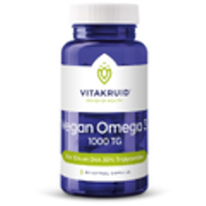 Vitakruid Vegan Omega 3 1000 Tryglyceriden 300 DHA 100 EPA 90SG