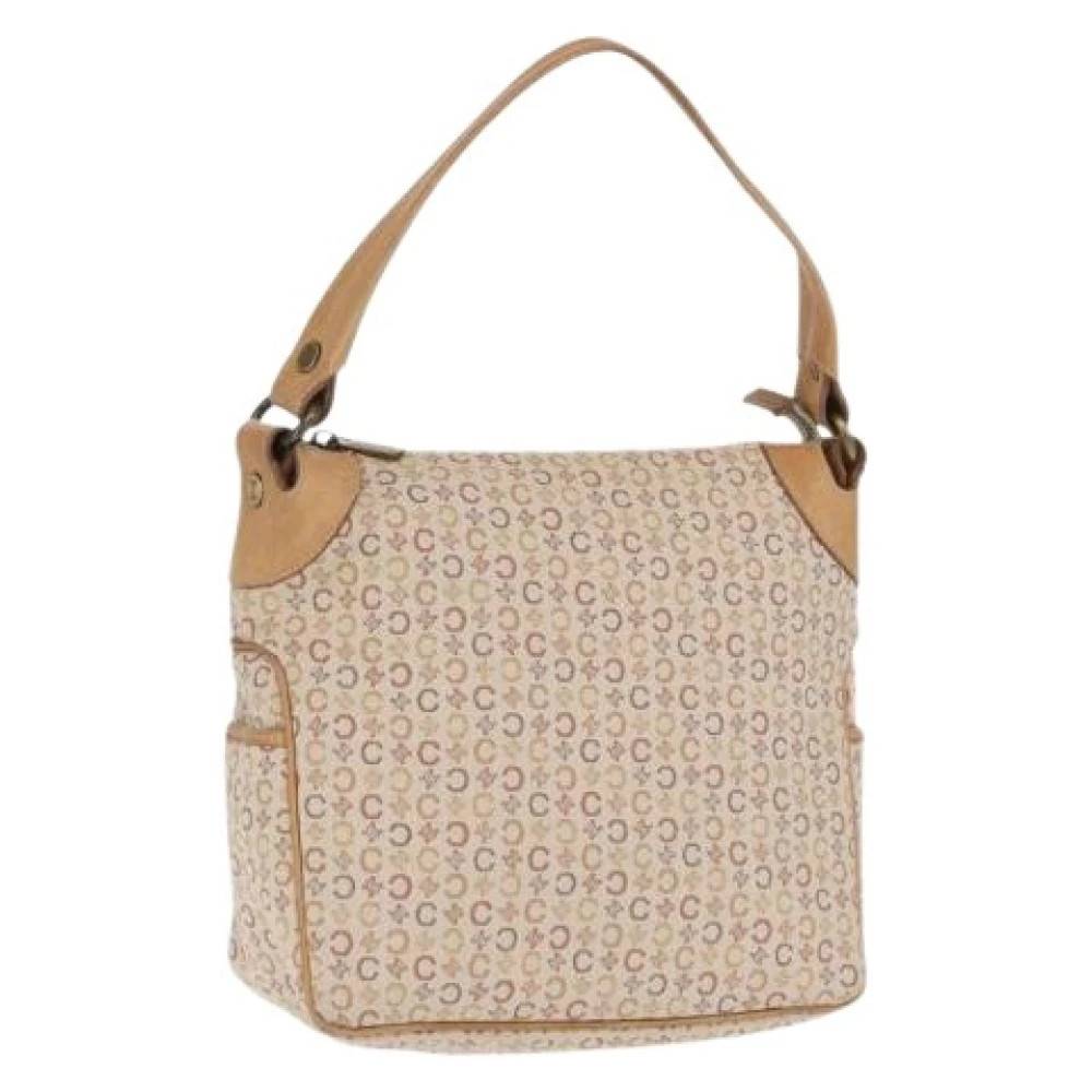 Celine Vintage Pre-owned Canvas Skuldertaske - Vintage - Dame - Beige - ONE SIZE - Uld