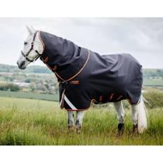 Horseware Rambo Supreme Turnout Medium 200g (Black/Orange, Tan & Brown)