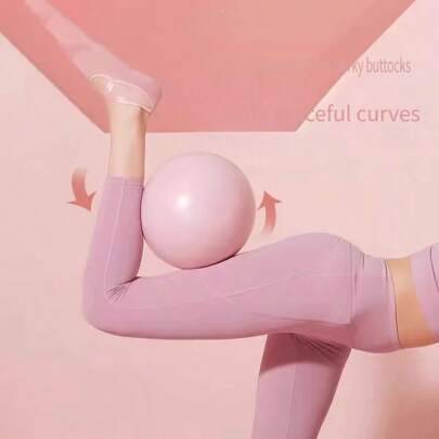 25 cm miniyogaboll, vuxen pilates liten boll, fitness & gravida kvinnor bäckenbottenmuskler gravid yogautrustning - Rosa (S)