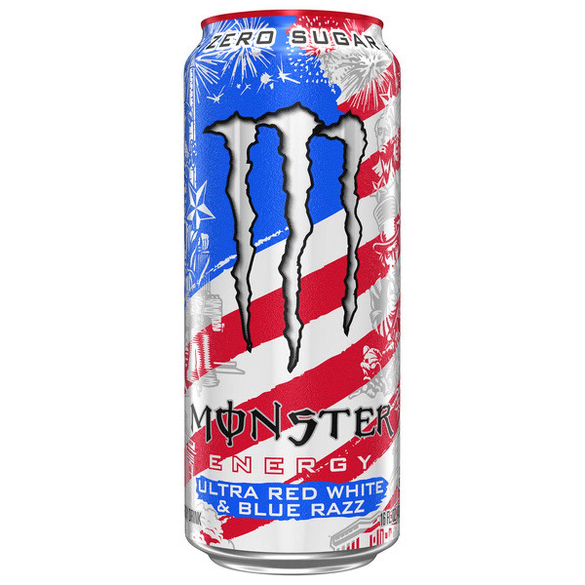 Monster Energy - Ultra Red White & Blue Razz Zero Sugar USA 473ml - 1-pack