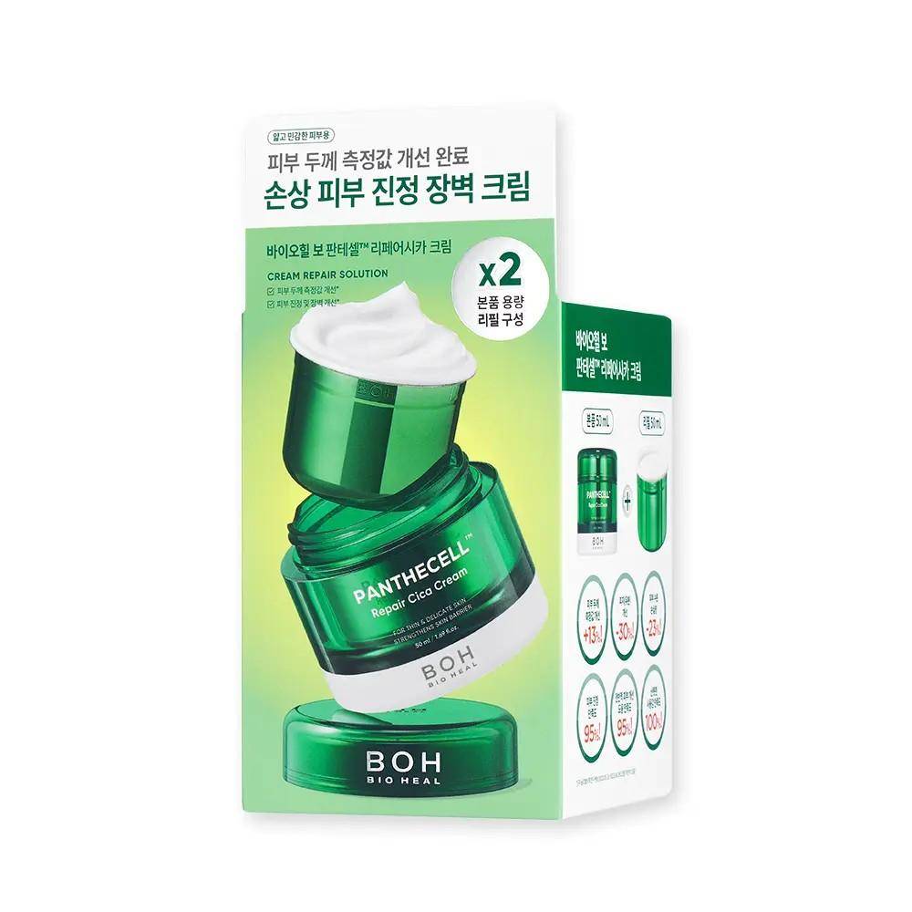 BIOHEAL BOH Panthecell Repair Cica Cream Barrier Repair & Soothing 50ml + Refill 50ml Set