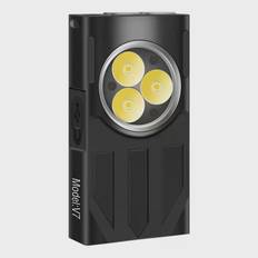 INF Ficklampa multifunktionell bärbar magnetisk IP65 vattentät mininyckelring - Svart