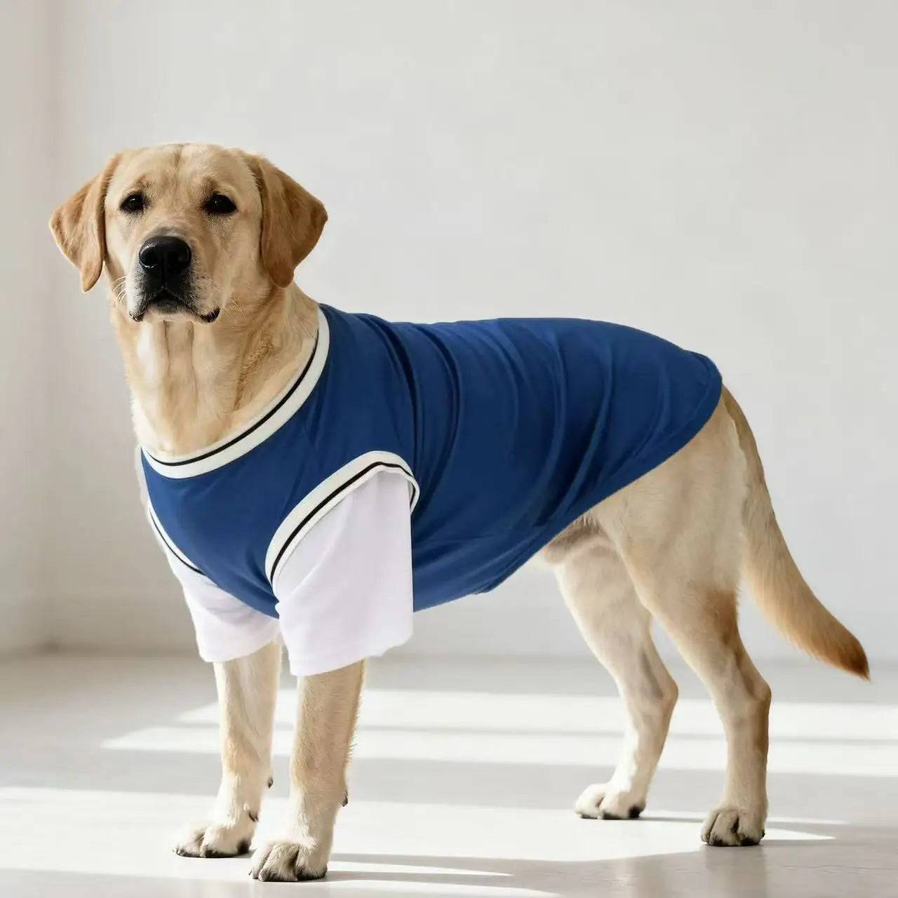 Breathable Polyester Dog Cooling Vest Shirt | Soft Summer Top for Medium & Large Dogs - Blue / XL (XL)