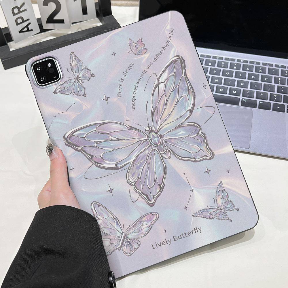Sött mönster med katt och fjäril, surfplattefodral för Xiaomi Pad 7 7 Pro 8 8 Pro för Redmi Pad 2 Pad Mini för Redmi K Pad för Poco Pad