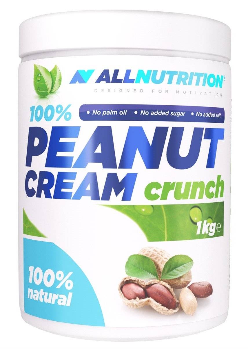 Allnutrition - 100% Peanut Cream (KORT DATUM 2026-05-30) (Crunch - 1000g)