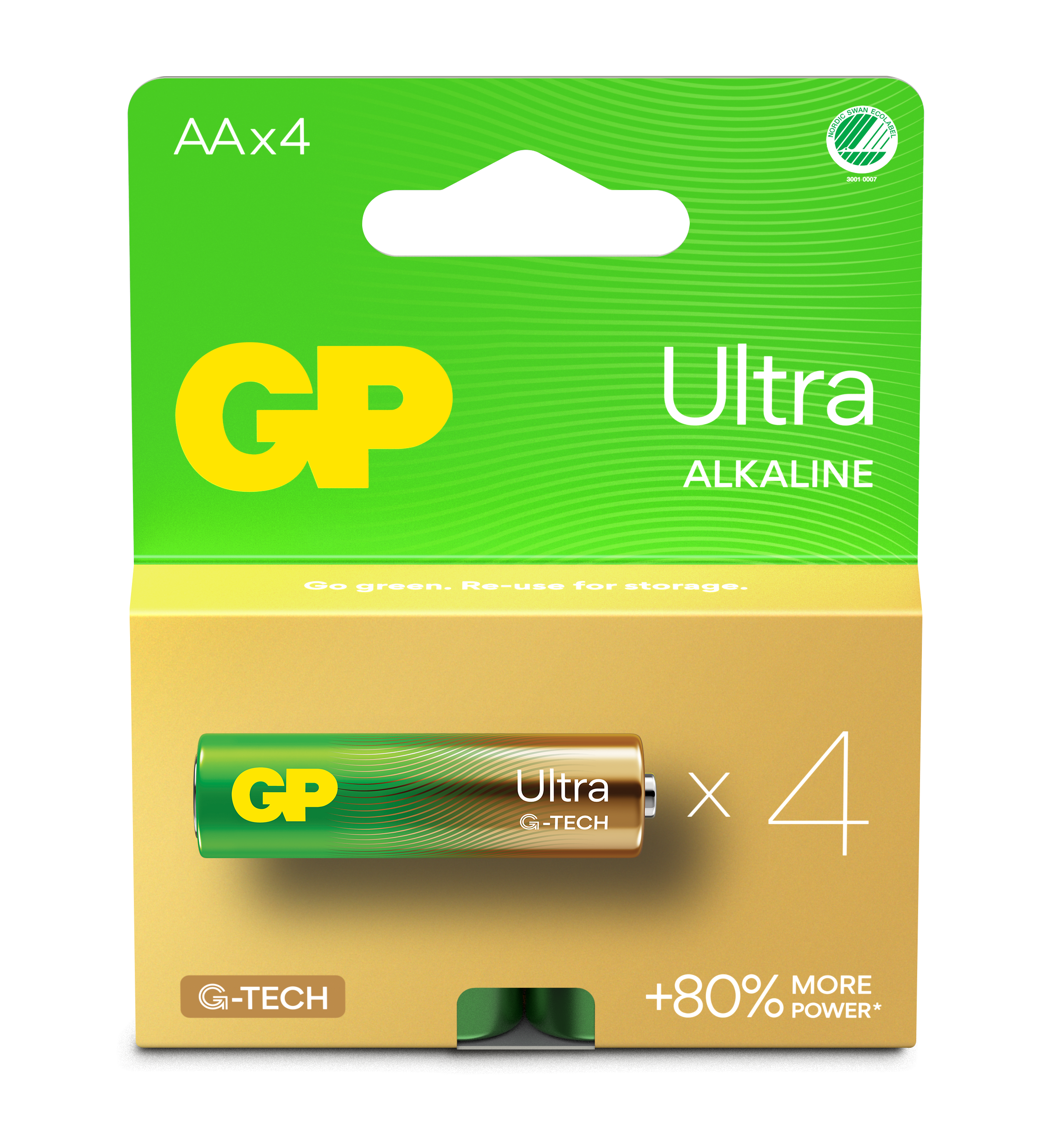 GP Batteries Ultra Alkaline AA-batteri 15AU/LR6 (4-pack)
